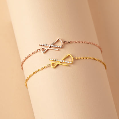 Infintity Charm Bracelet, Silver Infinite Jewelry, Stone Bracelet Fot