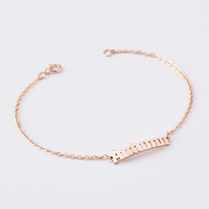 Cursive Name Bracelet, Birthday Gift For Her, Name Jewelry