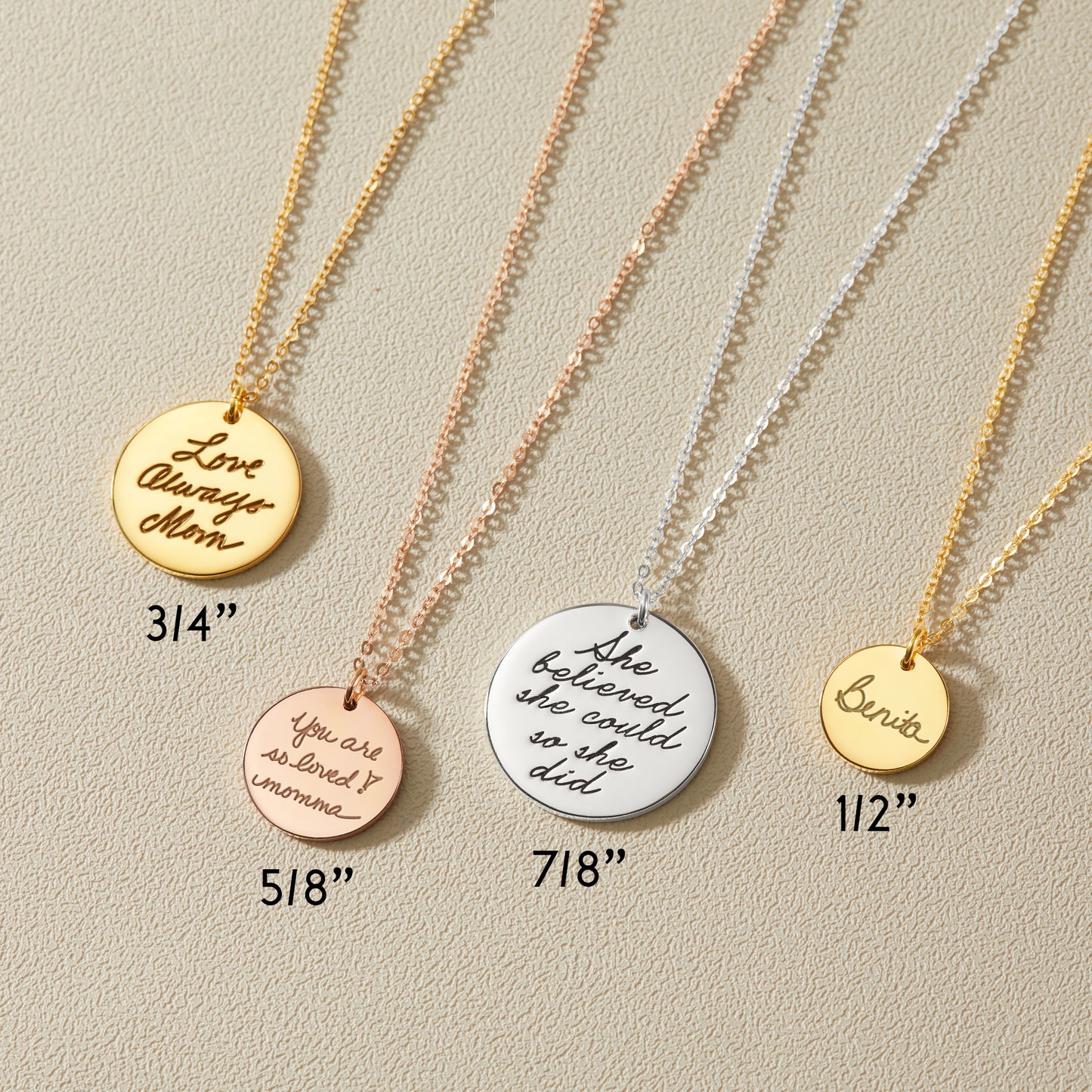 Personalized Handwriting Necklace, Custom Memorial Jewelry Gift