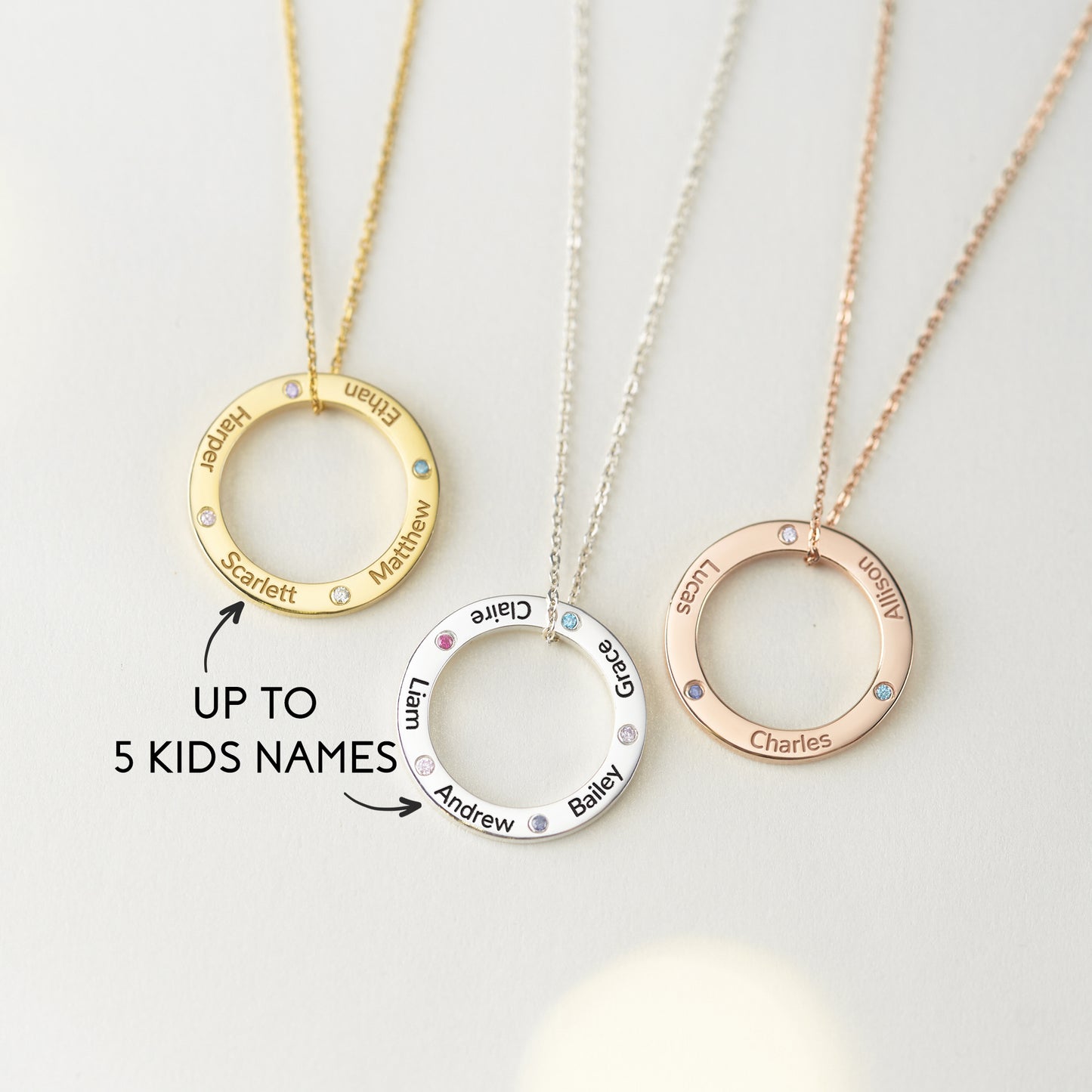 Personalized Grandkids Necklace – Custom Names Gift for Grandma