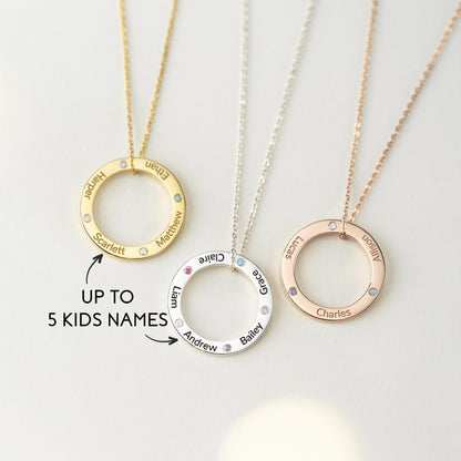 Personalized Grandkids Necklace – Custom Names Gift for Grandma
