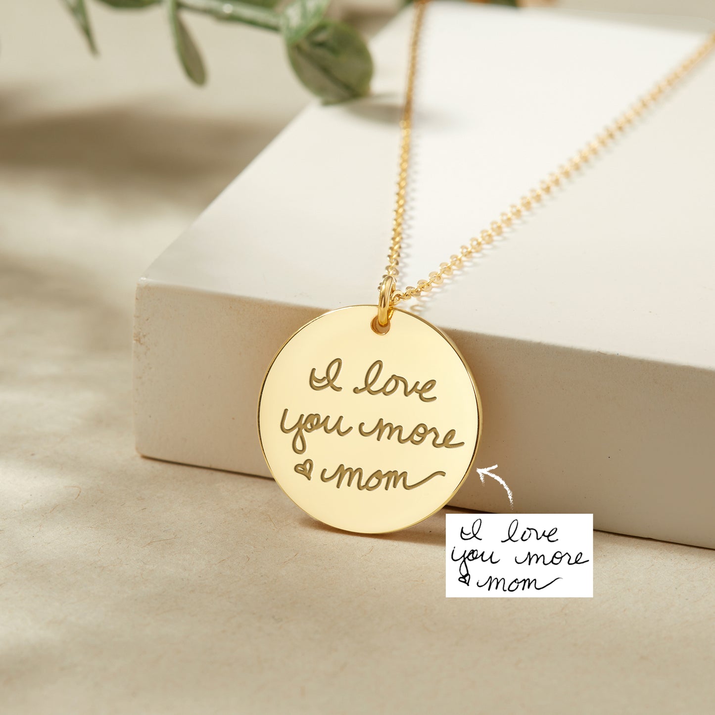 Personalized Handwriting Necklace, Custom Memorial Jewelry Gift
