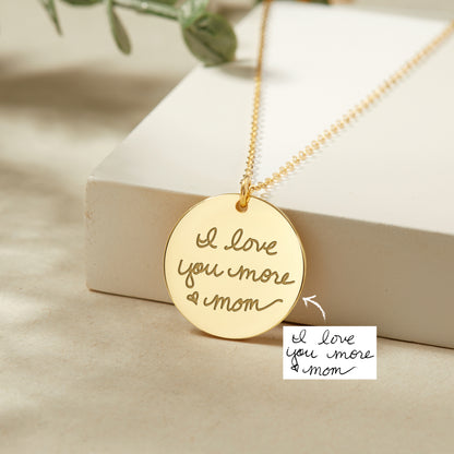 Personalized Handwriting Necklace, Custom Memorial Jewelry Gift