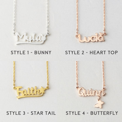Luxe Children's Name Necklace – Keepsake Baby Shower Gift