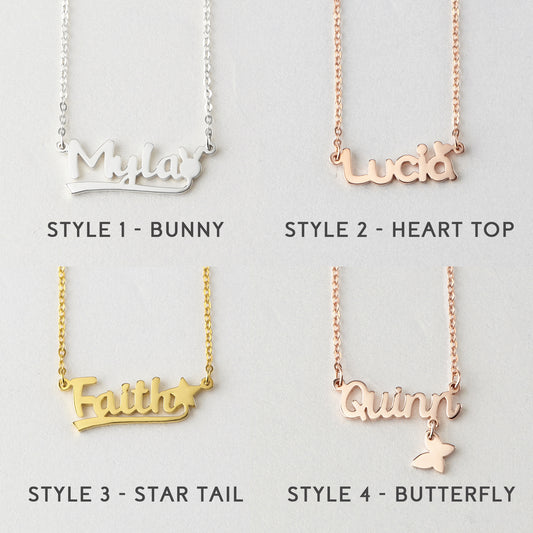Luxe Children's Name Necklace – Keepsake Baby Shower Gift