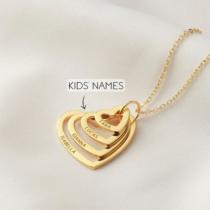 Personalized Grandma Heart Necklace – Custom Nana Jewelry Gift