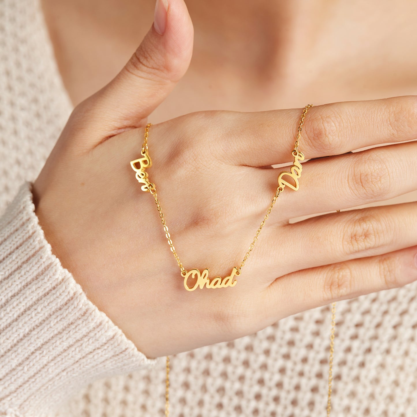 Mother’s Necklace with Children’s Names – Custom Family Gift