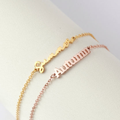Cursive Name Bracelet, Birthday Gift For Her, Name Jewelry