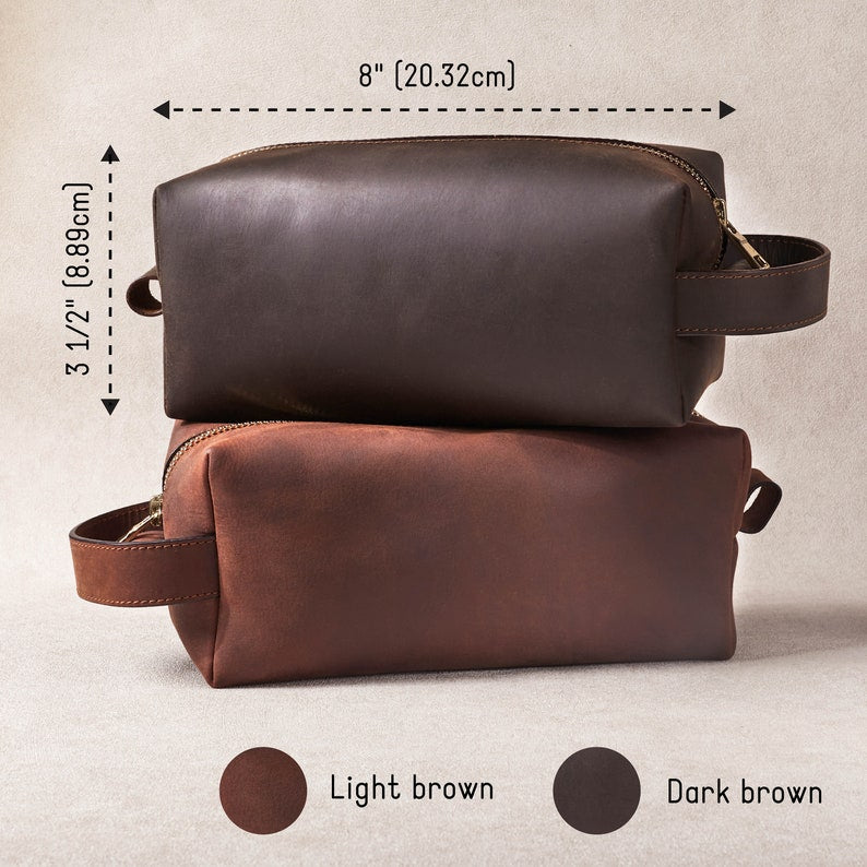Signature Leather Dopp Kit – Groomsmen Proposal Gift