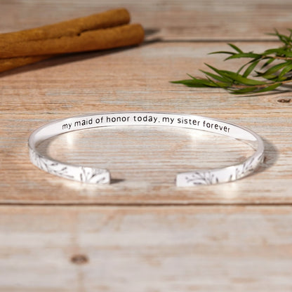 Bridal Party Keepsake Bracelet - Bridesmaid & Maid of Honor Gift