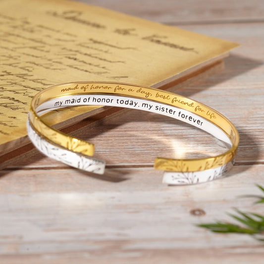 Bridal Party Keepsake Bracelet - Bridesmaid & Maid of Honor Gift