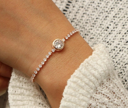 Sparkling Crystal Tennis Bracelet