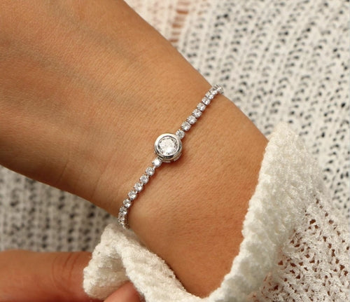 Sparkling Crystal Tennis Bracelet