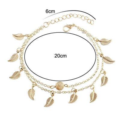 Double Layer Feather Anklet